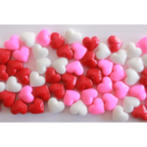 Image sur Coeurs heureux rouge, blanc et rose